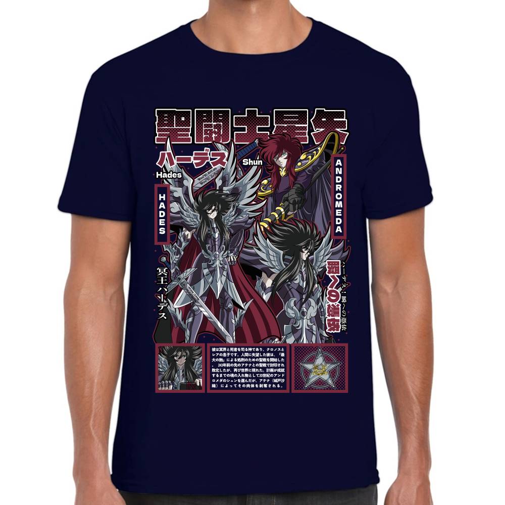 Playera Hades Caballeros del Zodiaco Algodón Premium #0003148