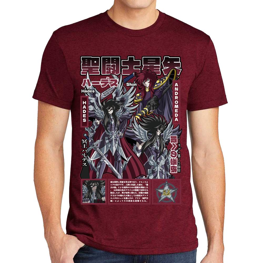 Playera Hades Caballeros del Zodiaco Algodón Premium #0003148