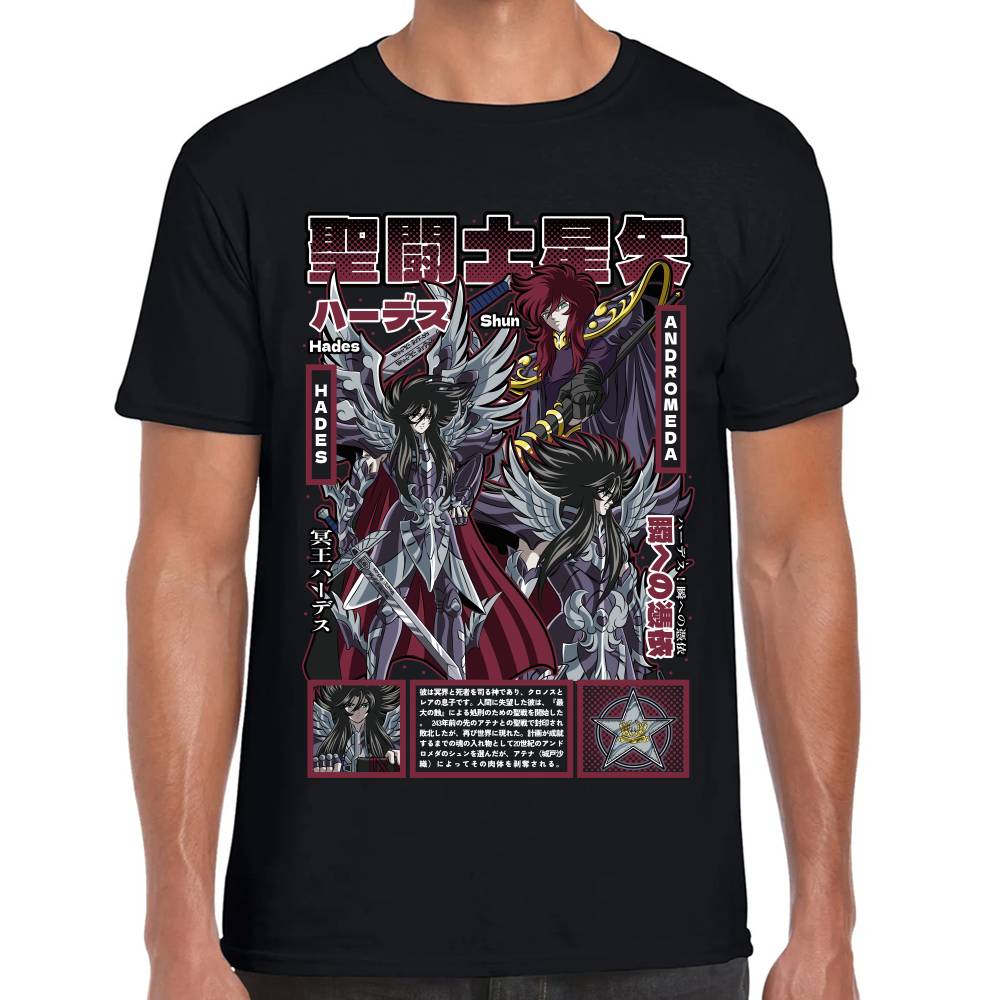 Playera Hades Caballeros del Zodiaco Algodón Premium #0003148