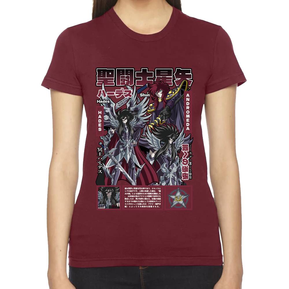 Playera Hades Caballeros del Zodiaco Algodón Premium #0003148