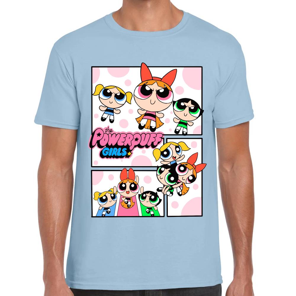 Playera Bombon, Burbuja y Bellota Las Chicas Superpoderosas Algodón Premium #0003153 Imagen principal del producto