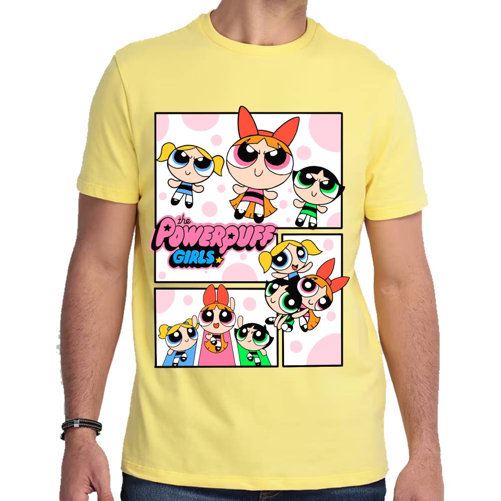 Playera Bombon, Burbuja y Bellota Las Chicas Superpoderosas Algodón Premium #0003153