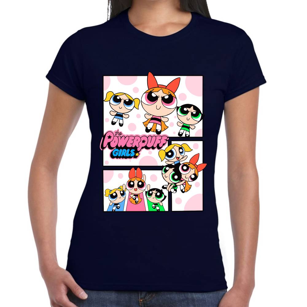 Playera Bombon, Burbuja y Bellota Las Chicas Superpoderosas Algodón Premium #0003153