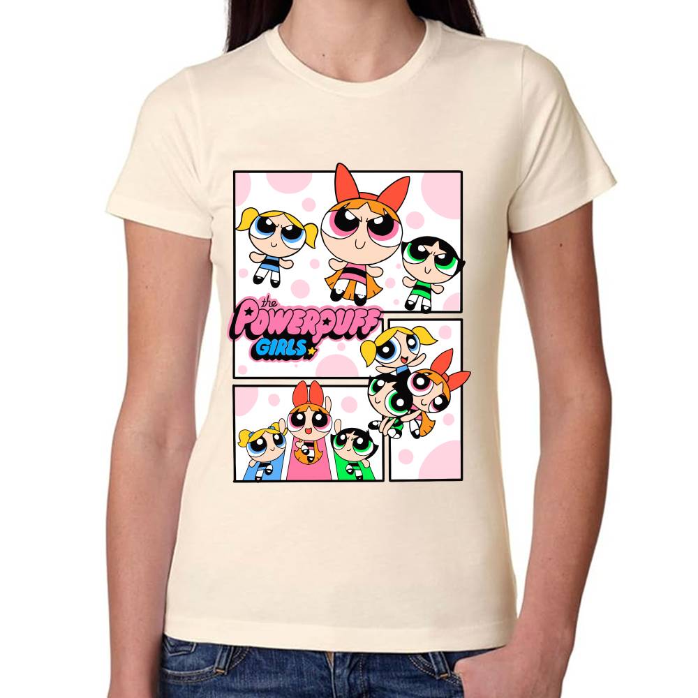 Playera Bombon, Burbuja y Bellota Las Chicas Superpoderosas Algodón Premium #0003153