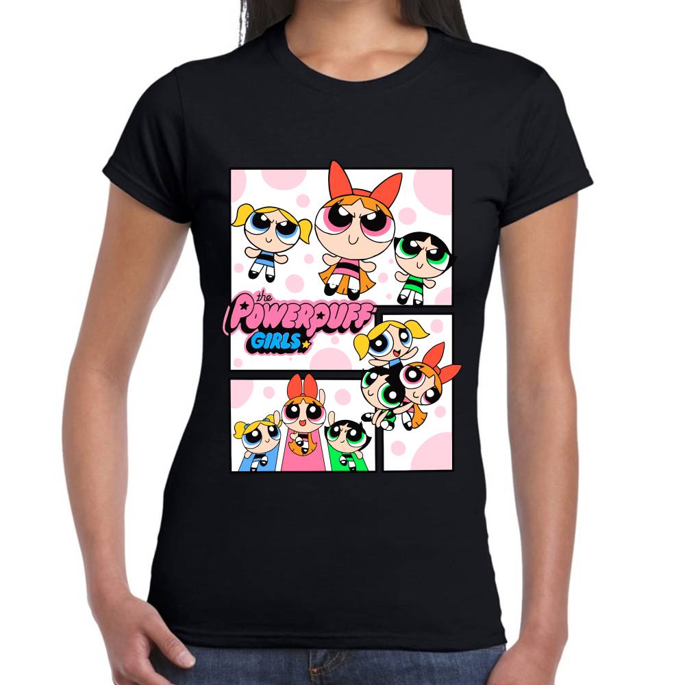 Playera Bombon, Burbuja y Bellota Las Chicas Superpoderosas Algodón Premium #0003153