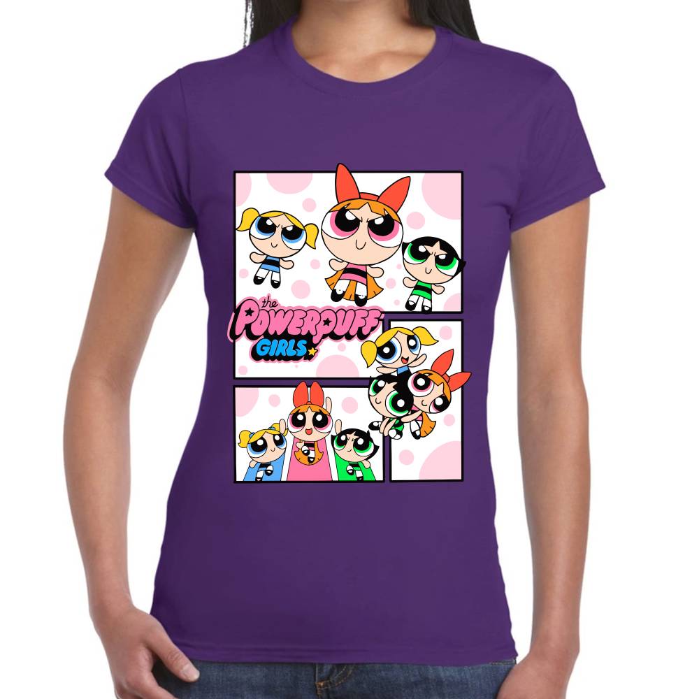 Playera Bombon, Burbuja y Bellota Las Chicas Superpoderosas Algodón Premium #0003153