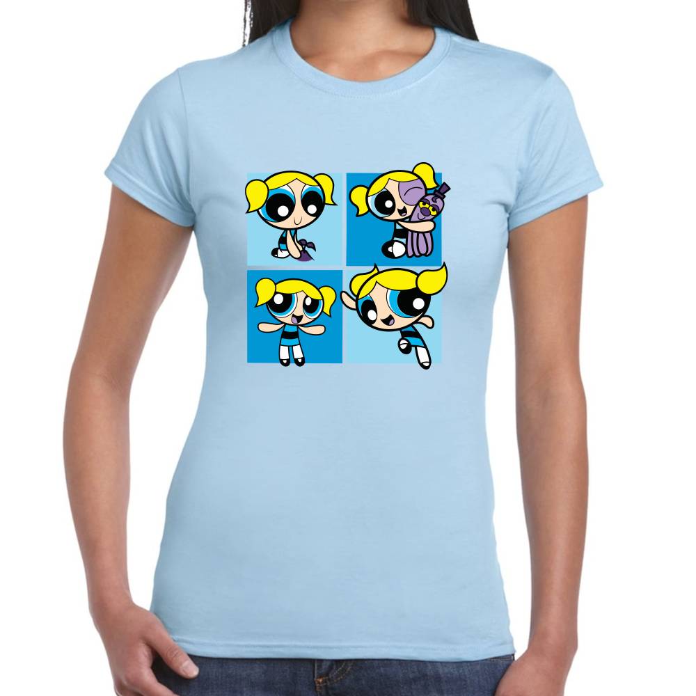 Playera Burbuja y Pulpi Las Chicas Superpoderosas Algodón Premium #0003157 Imagen secundaria del producto