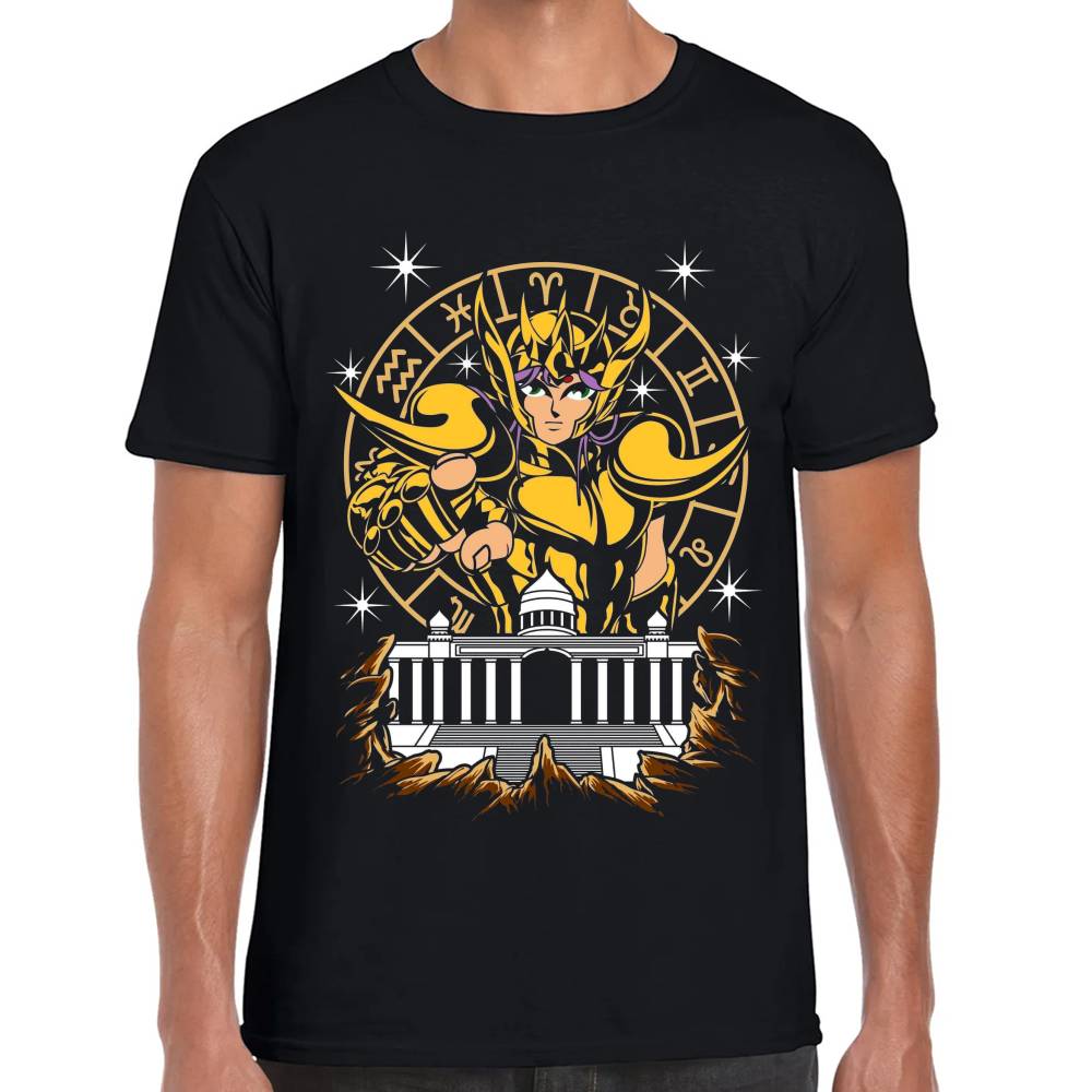 Playera Mu de Aries Caballeros del Zodiaco Algodón Premium #0003166