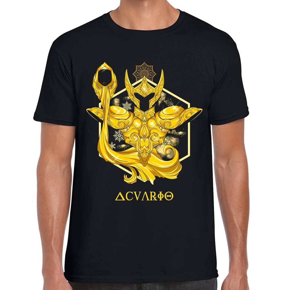 Playera Camus de Acuario Armadura Caballeros del Zodiaco Algodón Premium #0003169 Imagen principal del producto