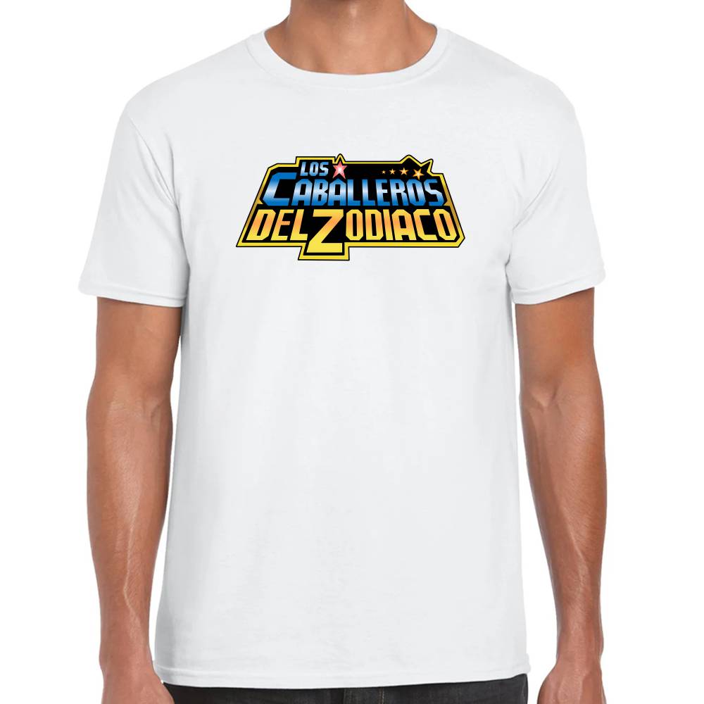 Playera Caballeros del Zodiaco Solo Logo Algodón Premium #0003176