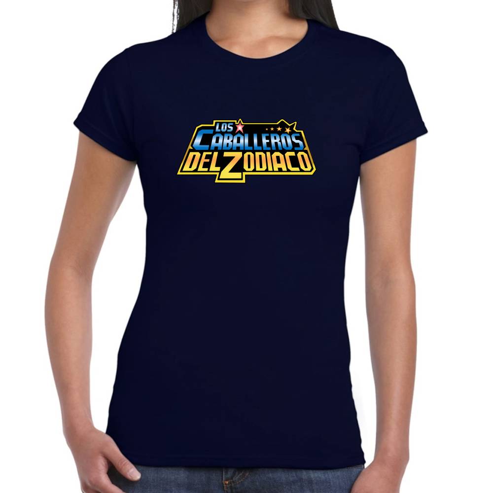 Playera Caballeros del Zodiaco Solo Logo Algodón Premium #0003176