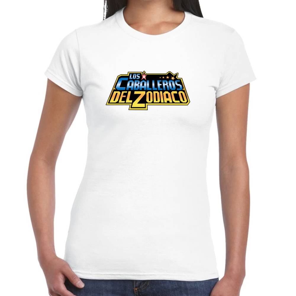 Playera Caballeros del Zodiaco Solo Logo Algodón Premium #0003176