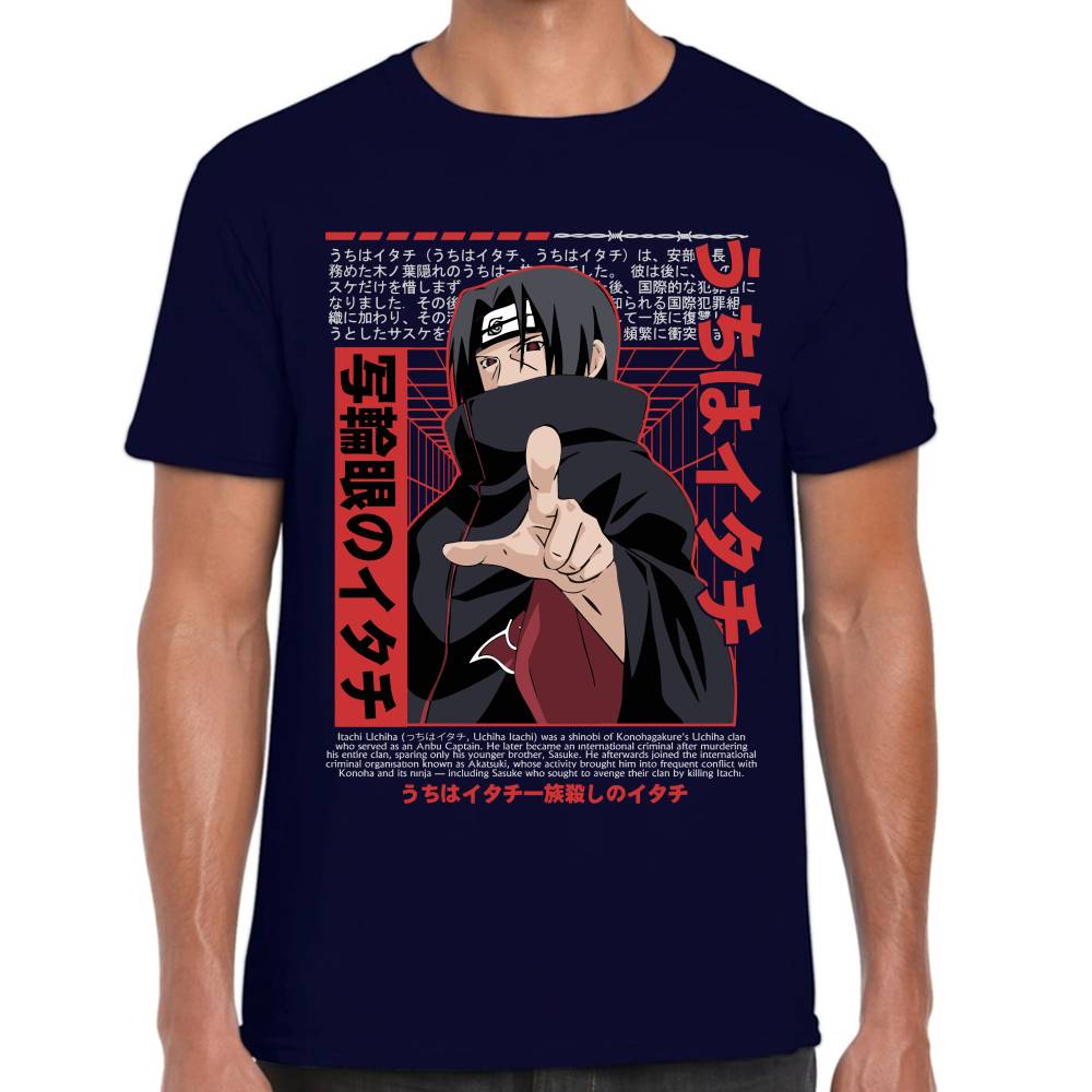 Playera Itachi Uchiha Naruto Shippuden Algodón Premium #0003183