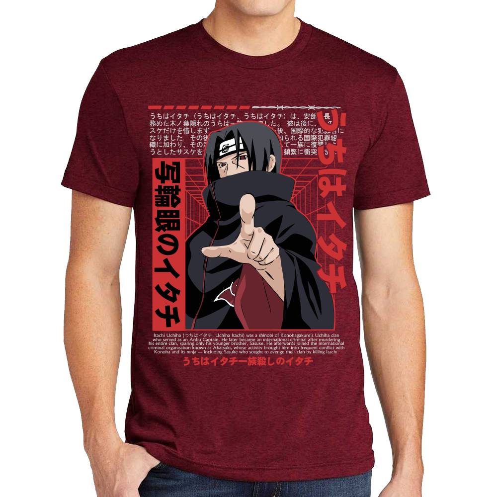 Playera Itachi Uchiha Naruto Shippuden Algodón Premium #0003183