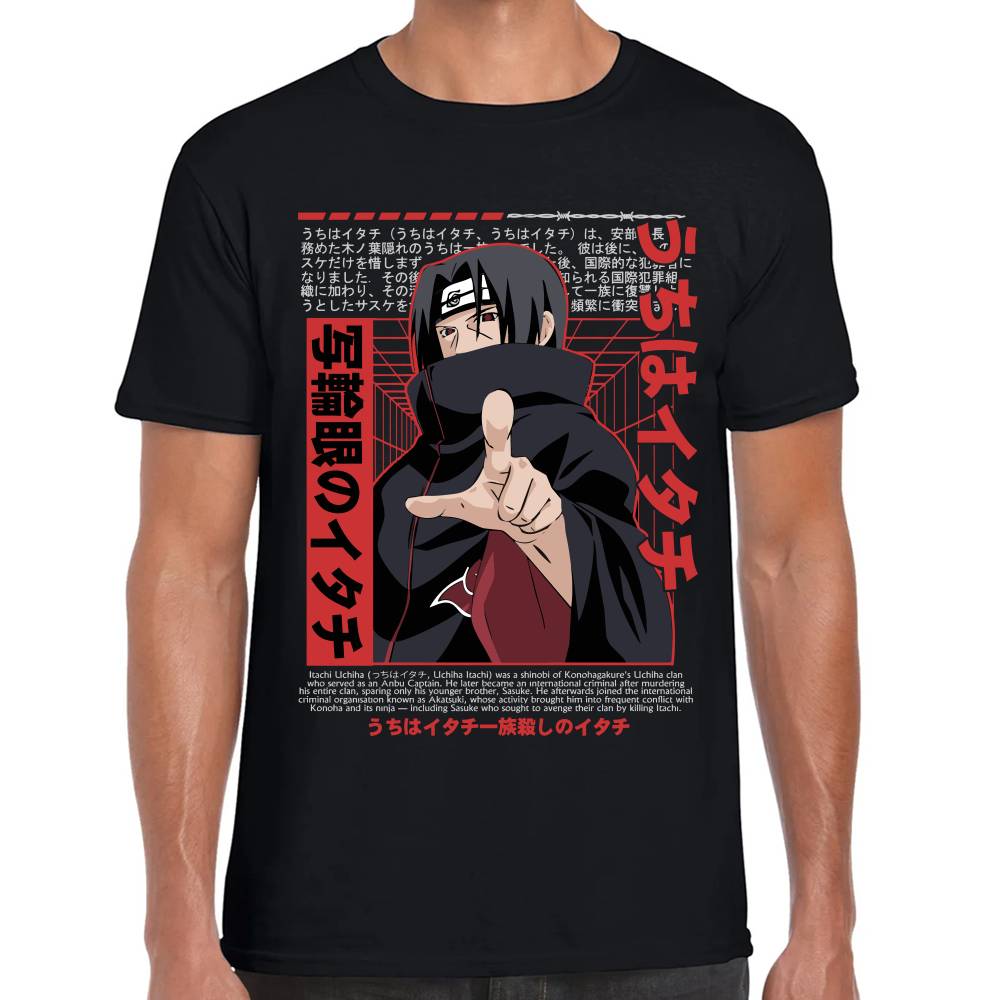 Playera Itachi Uchiha Naruto Shippuden Algodón Premium #0003183
