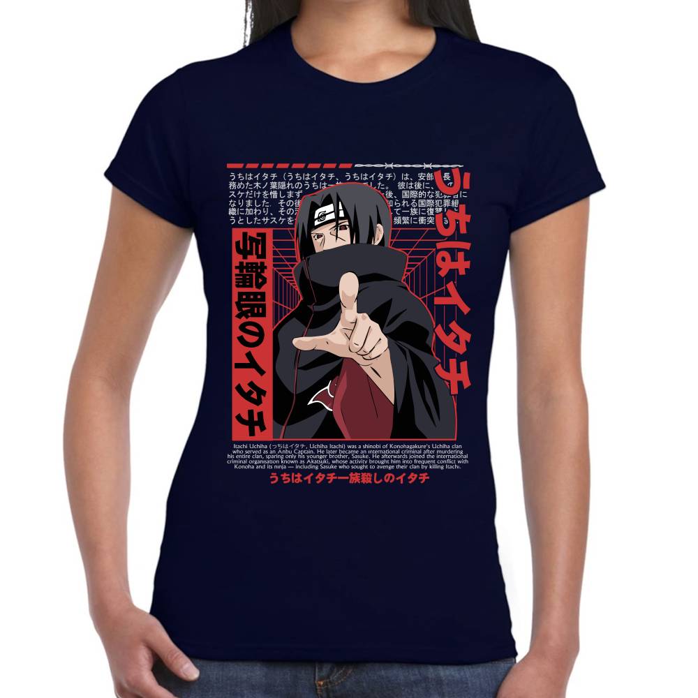 Playera Itachi Uchiha Naruto Shippuden Algodón Premium #0003183