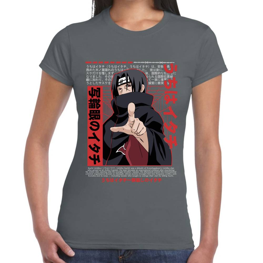 Playera Itachi Uchiha Naruto Shippuden Algodón Premium #0003183