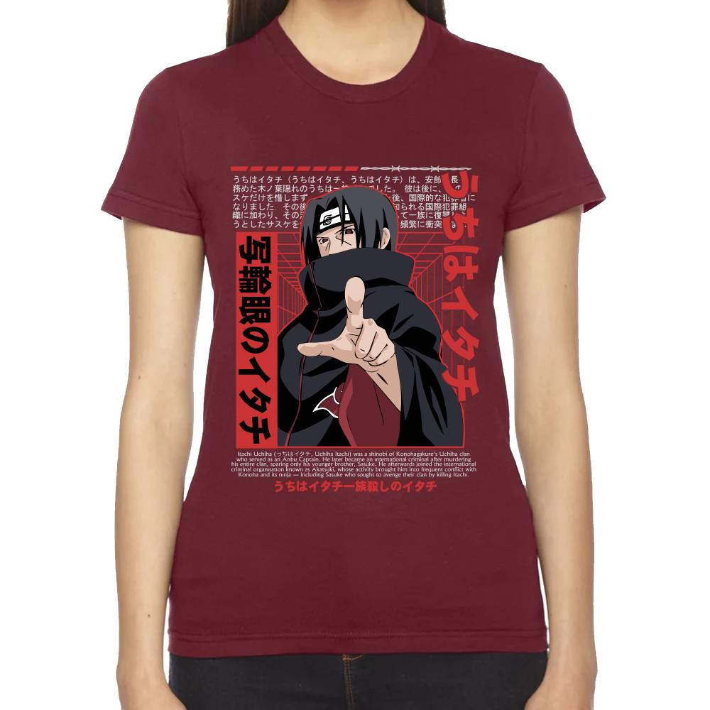 Playera Itachi Uchiha Naruto Shippuden Algodón Premium #0003183