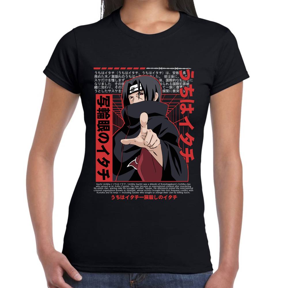 Playera Itachi Uchiha Naruto Shippuden Algodón Premium #0003183