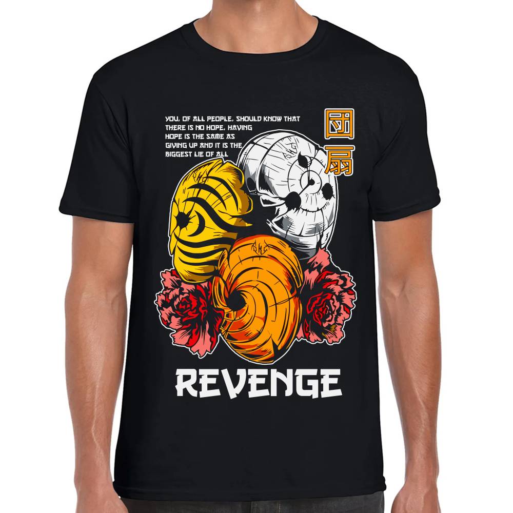Playera Obito Uchiha 3 Mascaras Naruto Shippuden Algodón Premium #0003187 Imagen principal del producto