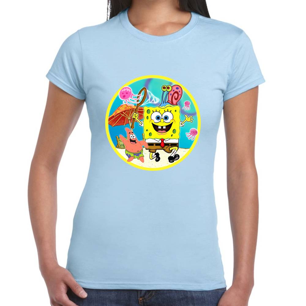 Playera Bob Esponja, Patricio y Gary Algodón Premium #0003189