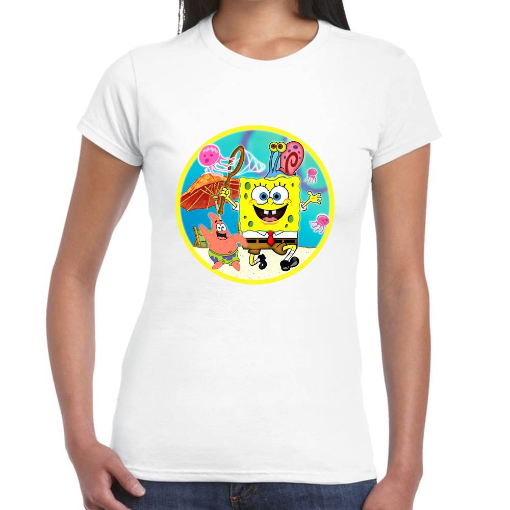 Playera Bob Esponja, Patricio y Gary Algodón Premium #0003189