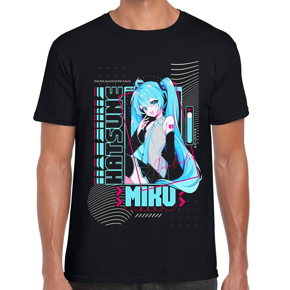 Playera Hatsune Miku Sound of The Future Vocaloid Algodón Premium #0003190