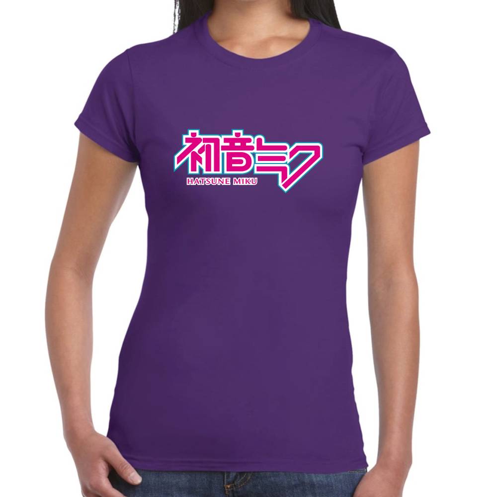 Playera Hatsune Miku Logo Vocaloid Algodón Premium #0003192
