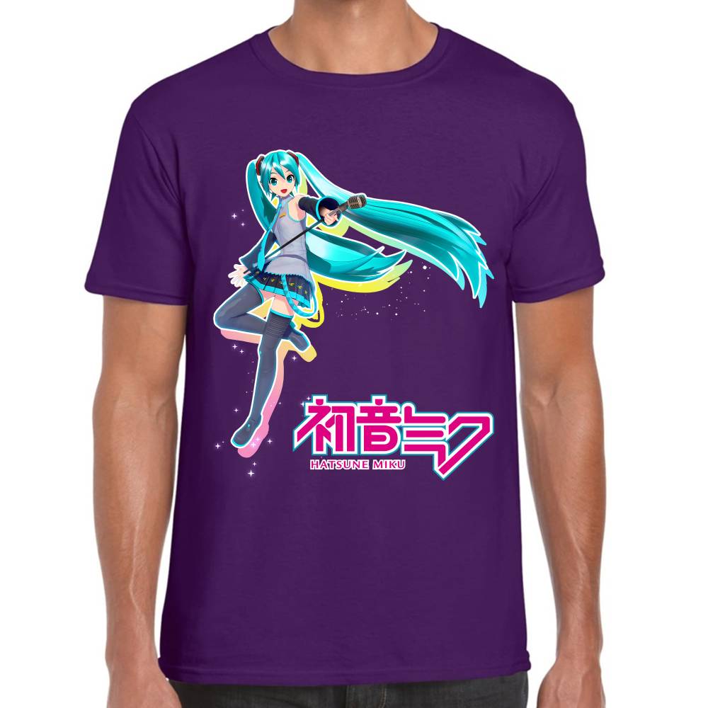 Playera Hatsune Miku Aura Color Vocaloid Algodón Premium #0003193