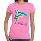 Playera Hatsune Miku Aura Color Vocaloid Algodón Premium #0003193