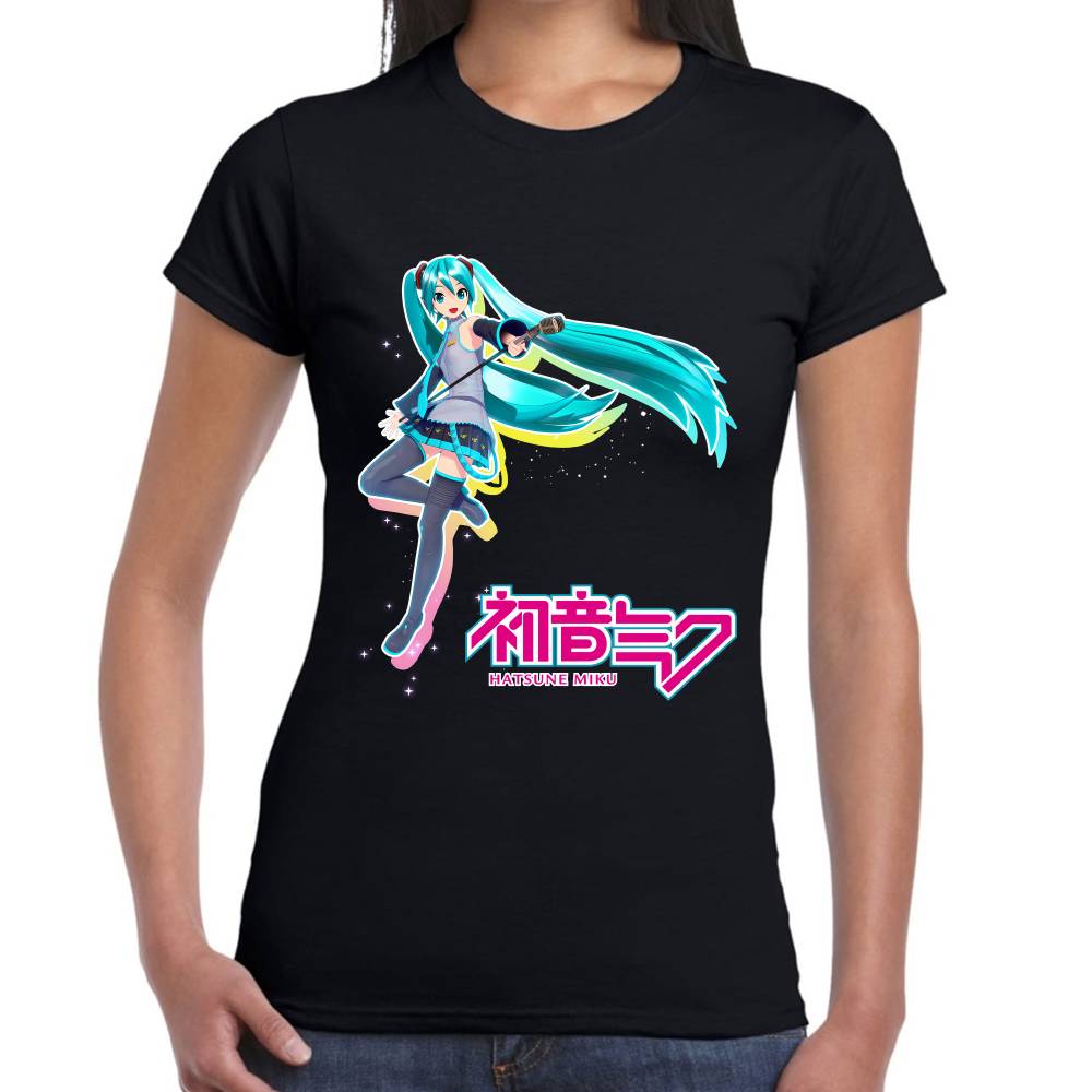 Playera Hatsune Miku Aura Color Vocaloid Algodón Premium #0003193