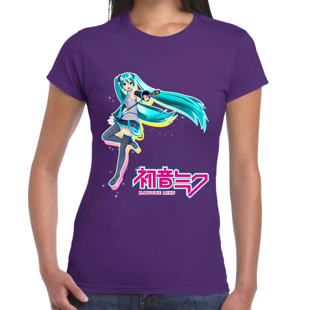 Playera Hatsune Miku Aura Color Vocaloid Algodón Premium #0003193