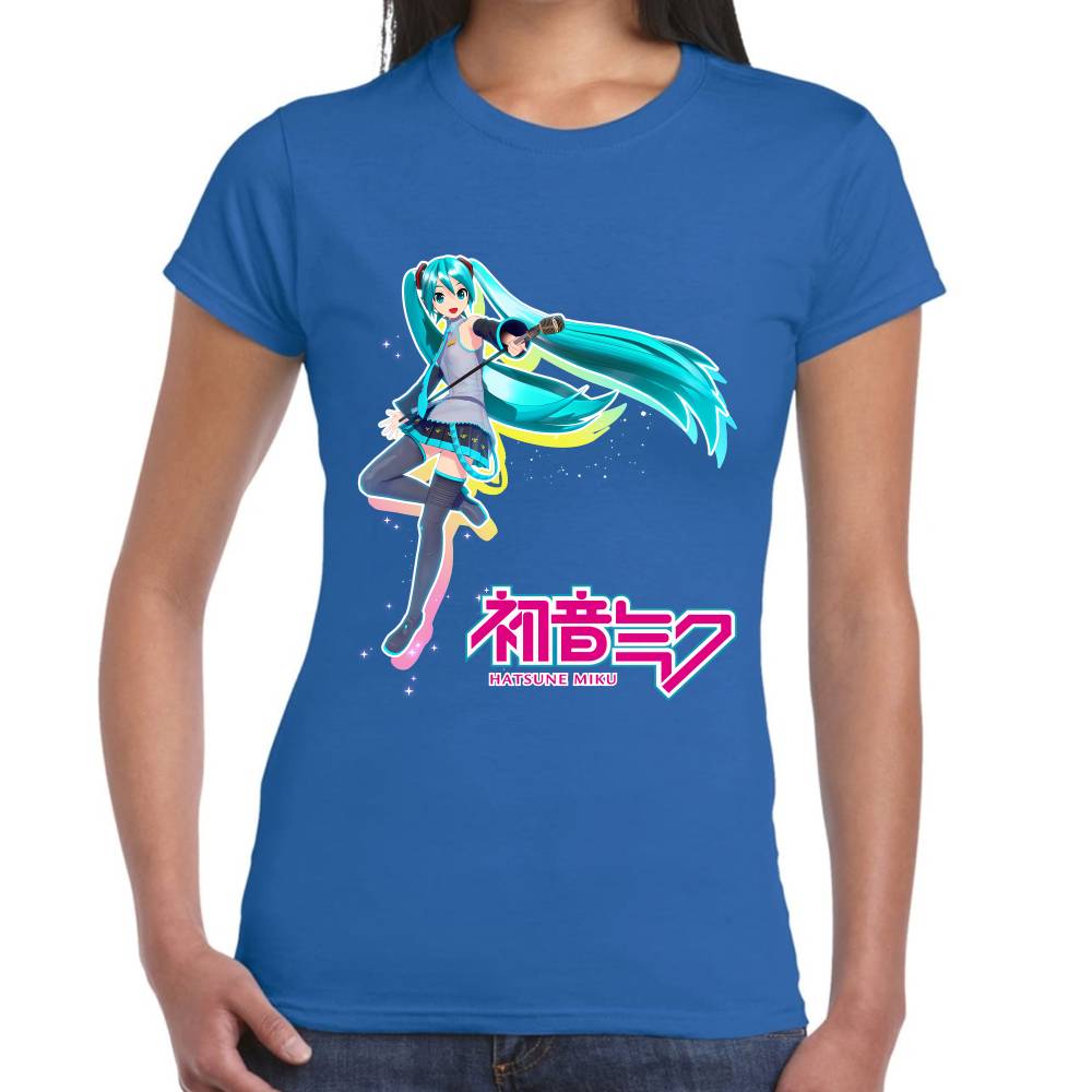 Playera Hatsune Miku Aura Color Vocaloid Algodón Premium #0003193