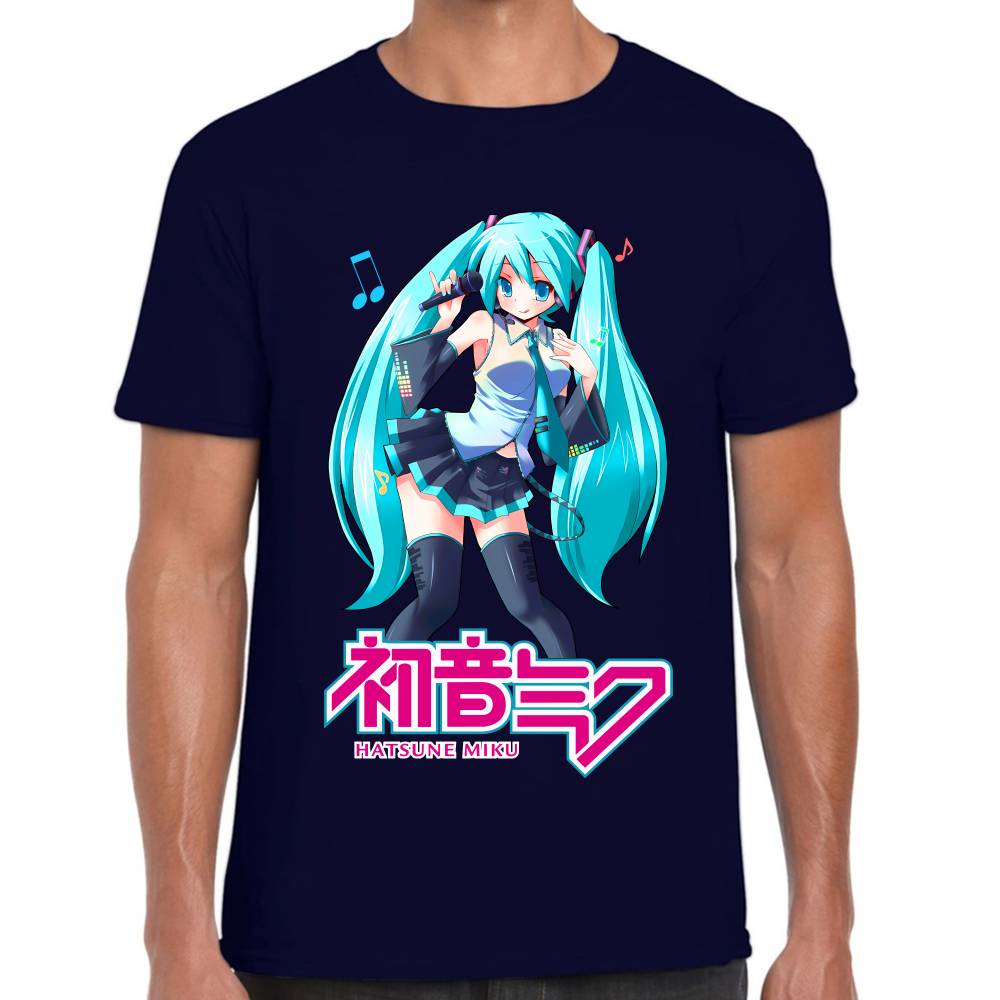 Playera Hatsune Miku Nota Musical Vocaloid Algodón Premium #0003195