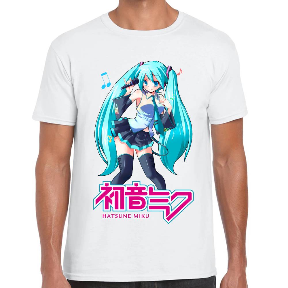 Playera Hatsune Miku Nota Musical Vocaloid Algodón Premium #0003195