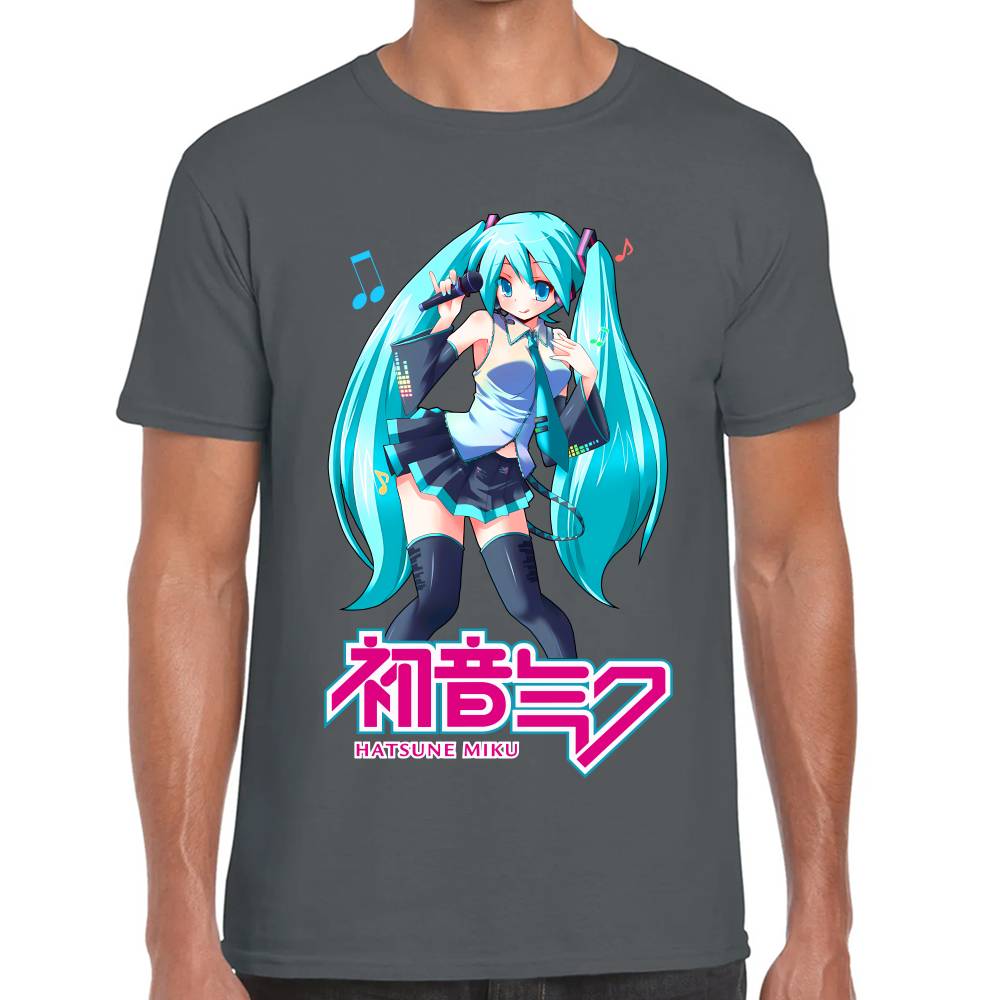 Playera Hatsune Miku Nota Musical Vocaloid Algodón Premium #0003195