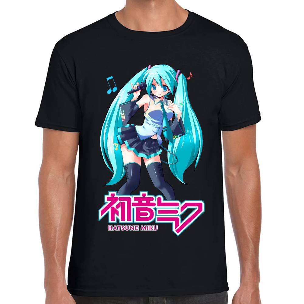 Playera Hatsune Miku Nota Musical Vocaloid Algodón Premium #0003195