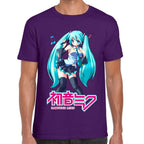 Playera Hatsune Miku Nota Musical Vocaloid Algodón Premium #0003195