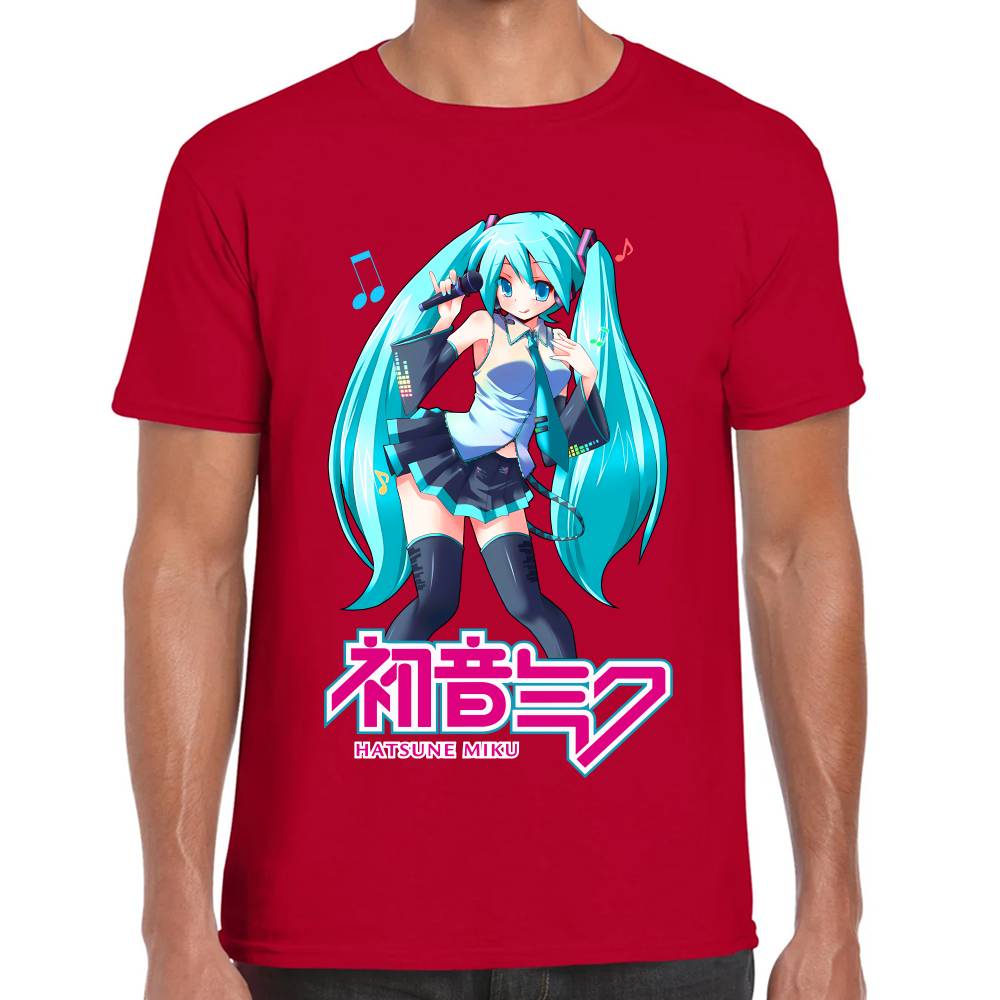 Playera Hatsune Miku Nota Musical Vocaloid Algodón Premium #0003195