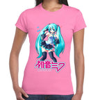 Playera Hatsune Miku Nota Musical Vocaloid Algodón Premium #0003195