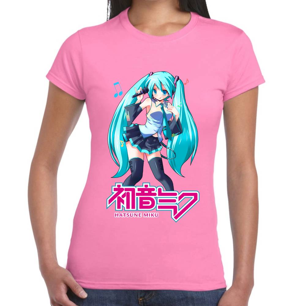Playera Hatsune Miku Nota Musical Vocaloid Algodón Premium #0003195