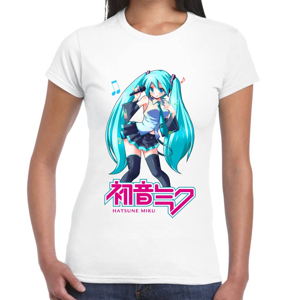 Playera Hatsune Miku Nota Musical Vocaloid Algodón Premium #0003195