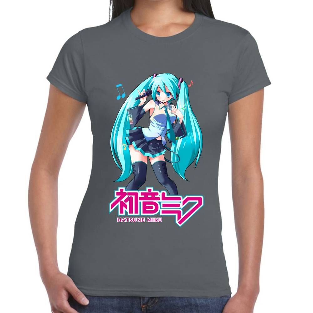 Playera Hatsune Miku Nota Musical Vocaloid Algodón Premium #0003195