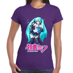 Playera Hatsune Miku Nota Musical Vocaloid Algodón Premium #0003195