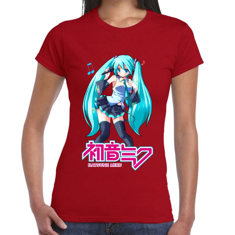 Playera Hatsune Miku Nota Musical Vocaloid Algodón Premium #0003195