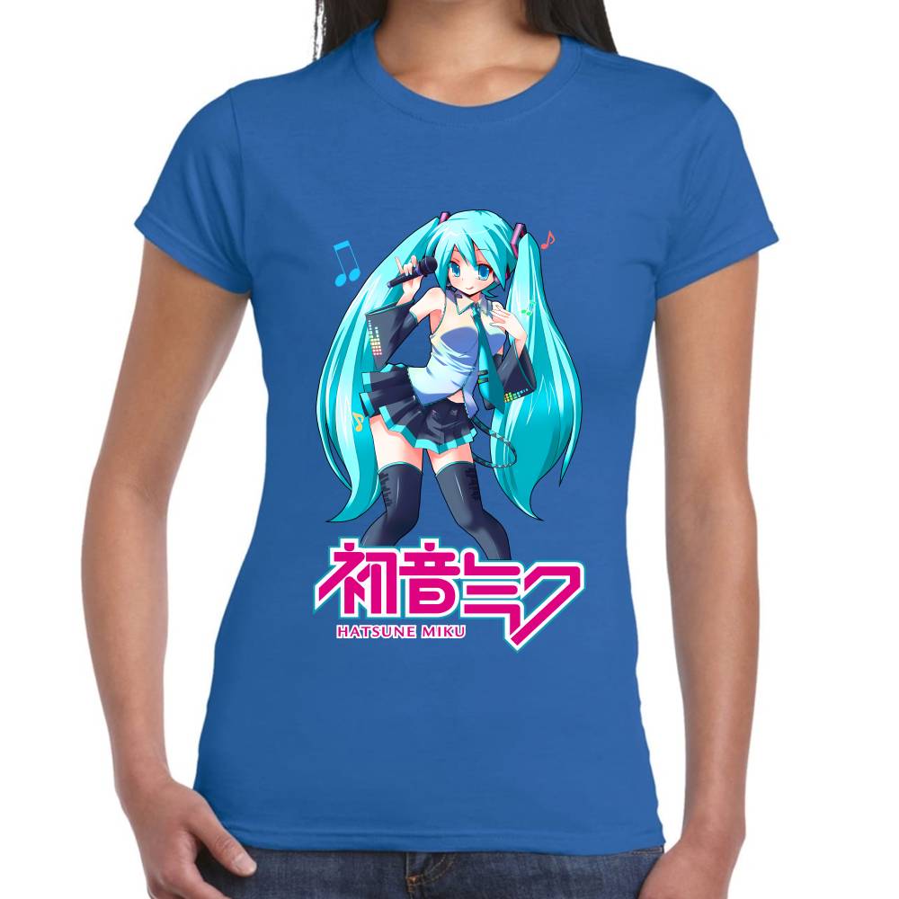 Playera Hatsune Miku Nota Musical Vocaloid Algodón Premium #0003195