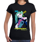 Playera Rebecca Apuntando Cyberpunk Algodón Premium #0003210