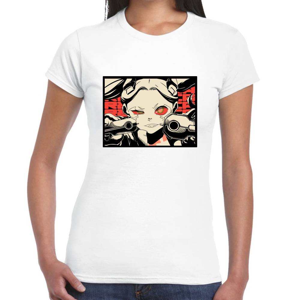 Playera Rebecca Frame Cyberpunk Algodón Premium #0003211