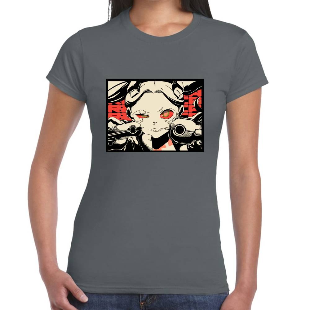 Playera Rebecca Frame Cyberpunk Algodón Premium #0003211