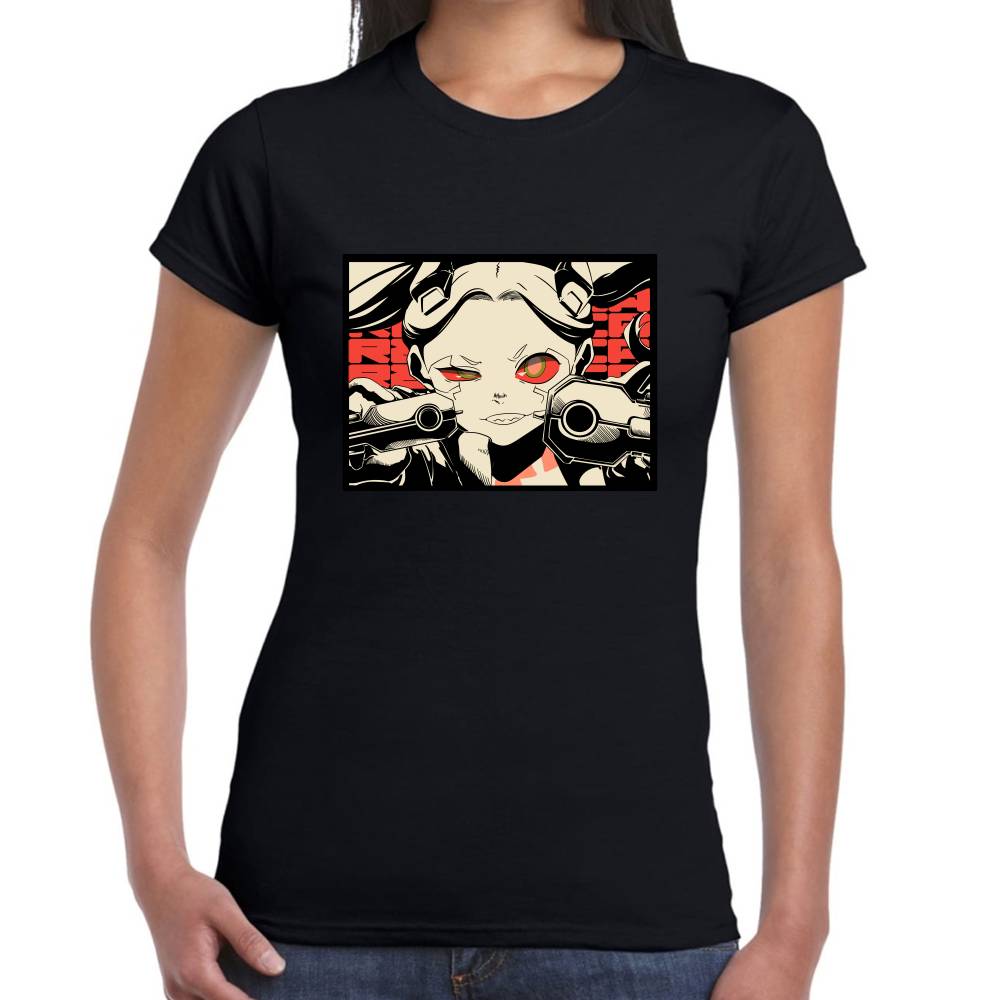 Playera Rebecca Frame Cyberpunk Algodón Premium #0003211